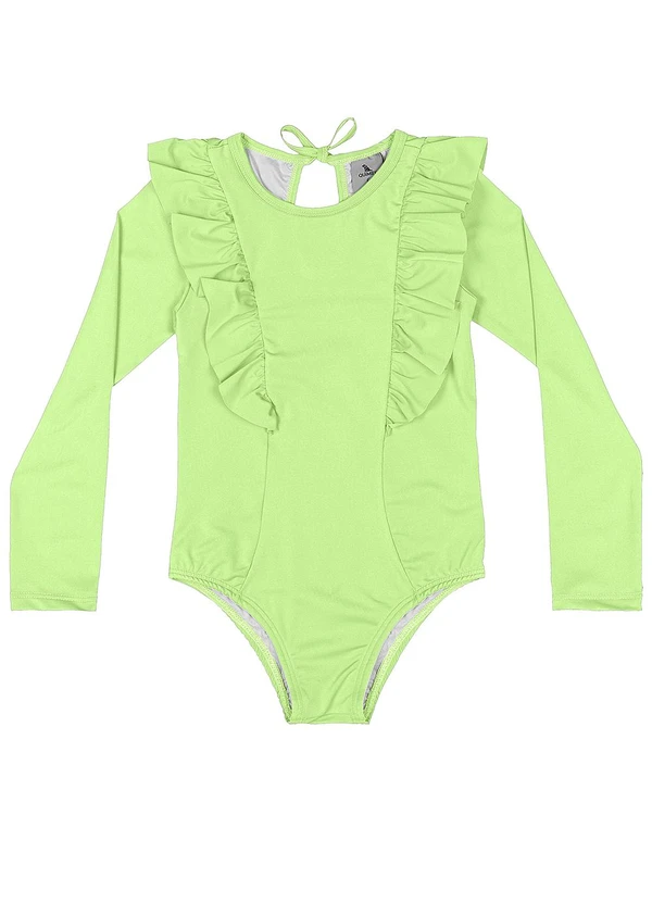 Quimby - Maiô Infantil Manga Longa Fps 50+ Verde 1