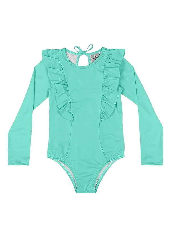 Quimby - Maiô Infantil Manga Longa Fps 50+ Quimby Verde