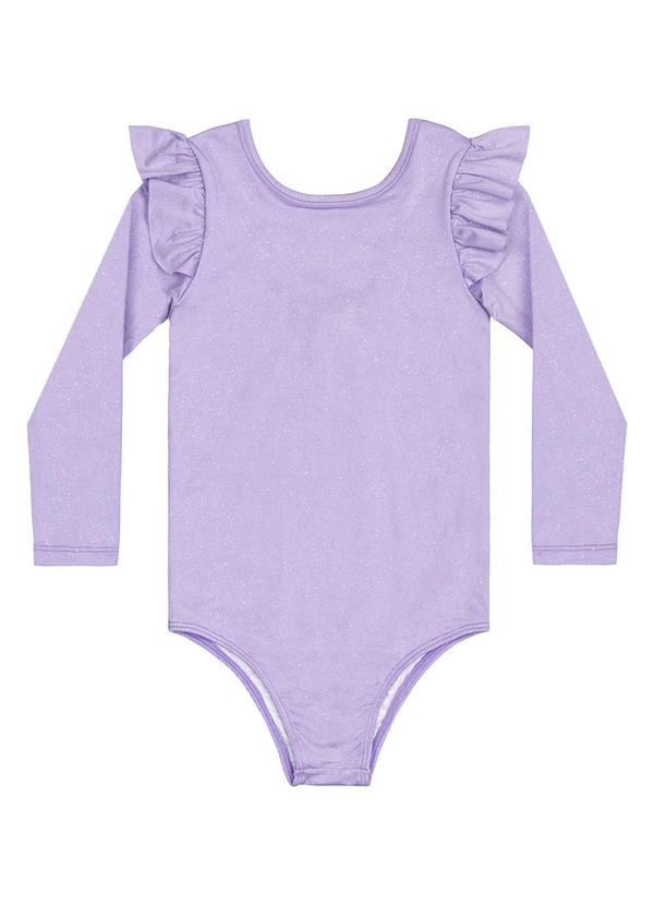 Quimby - Maiô Infantil Manga Longa Fps +50 Roxo