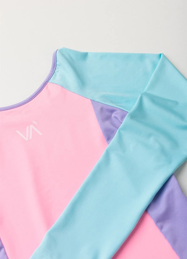 Vida Costeira - Maiô Infantil Manga Longa Uv50+  Lilás 3