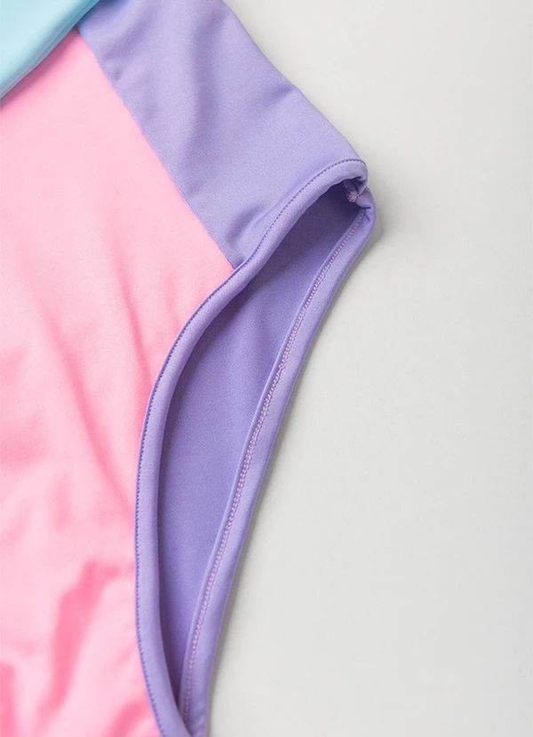 Vida Costeira - Maiô Infantil Manga Longa Uv50+  Lilás 4