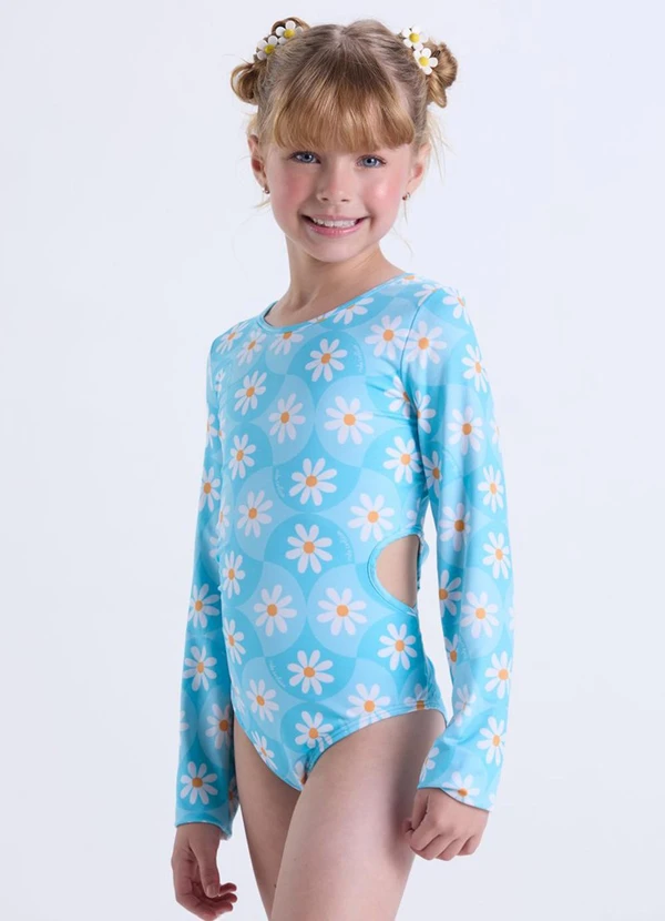 Vida Costeira - Maiô Infantil Manga Longa Uv50+ 1