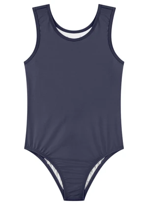 Marlan - Maiô Infantil Menina em Malha Proteção Uv Azul - MARLAN