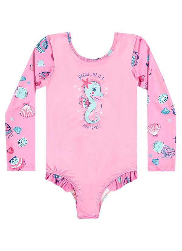 Elian - Maiô Infantil Menina Marine Elian Rosa