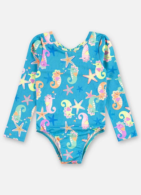 Up Baby - Maiô Infantil Poliéster Fps +50 Azul