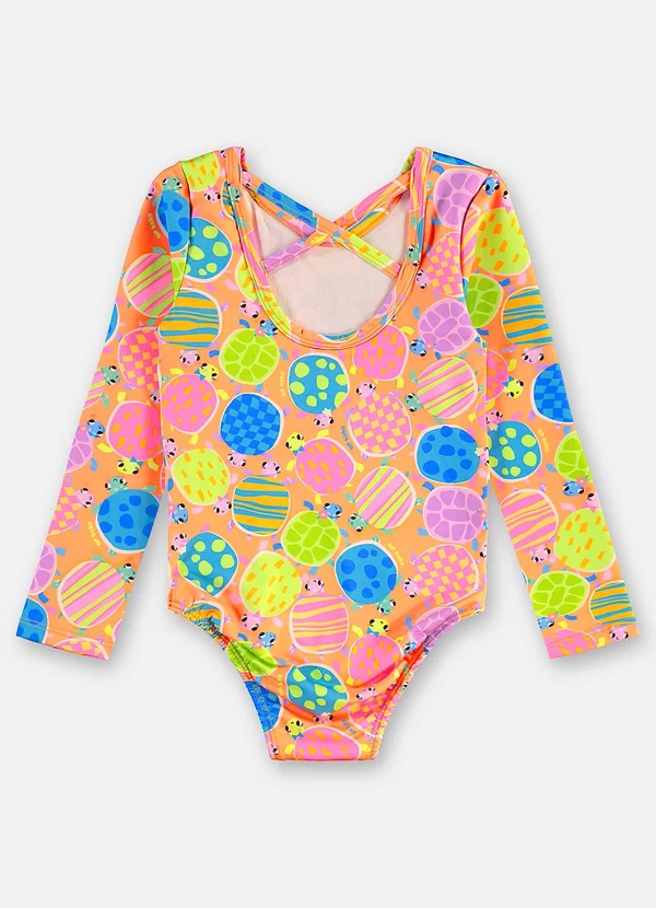 Up Baby - Maiô Infantil Poliéster Fps +50 Laranja 2