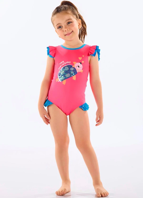 Up Baby - Maiô Infantil Poliéster Fps +50 Rosa 1