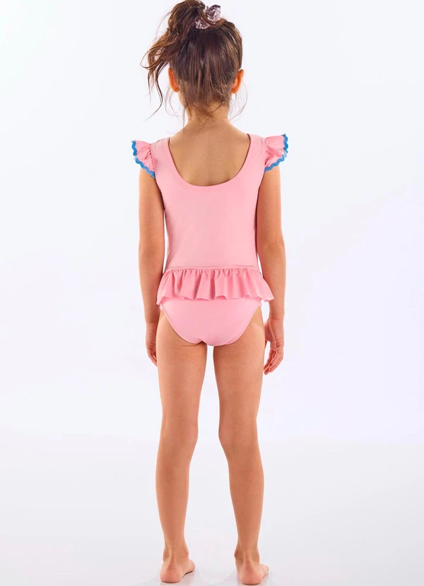 Up Baby - Maiô Infantil Poliéster Uv Fps +50 Rosa 2