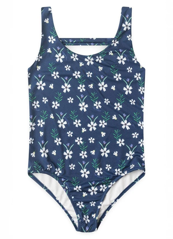 Vida Costeira - Maiô Infantil Uv50+  Azul Escuro 3