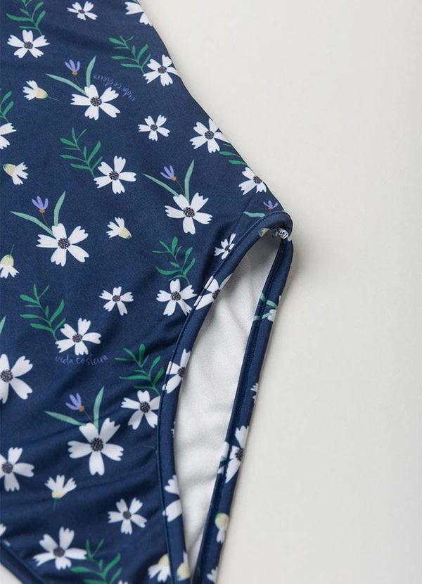 Vida Costeira - Maiô Infantil Uv50+  Azul Escuro 6