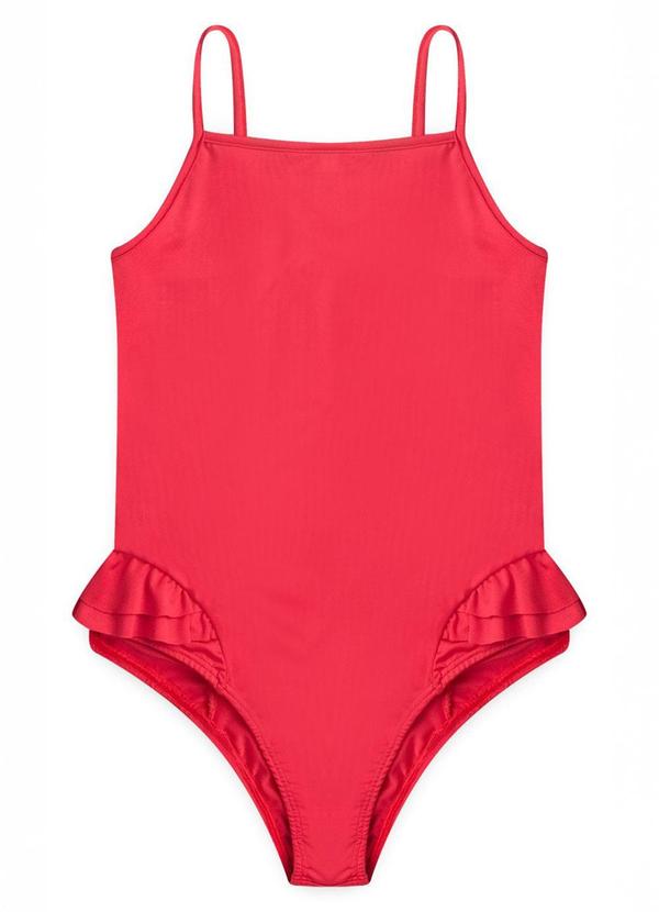Vida Costeira - Maiô Infantil Uv50+  Vermelho 2