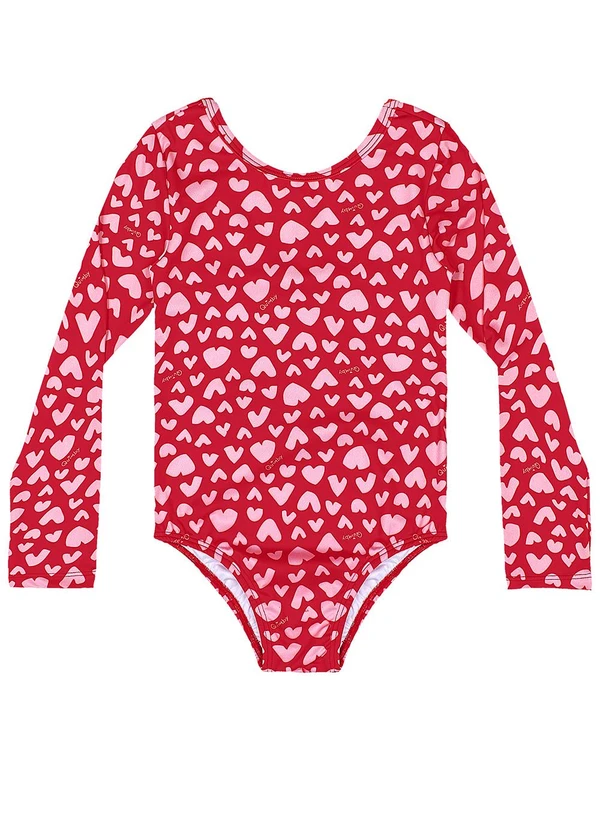 Quimby - Maiô Manga Longa Fps 50+ Vermelho 2