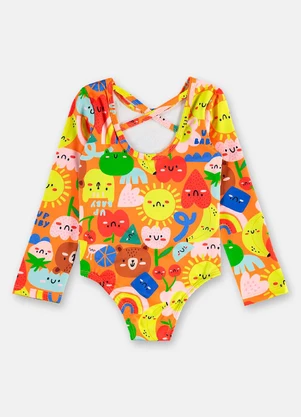 Up Baby - Maiô Manga Longa Malha Fps+50 Forro Rosa - UP BABY