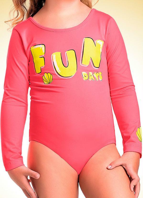 Fakini Kids - Maio Manga Longa Menina Praia Rosa