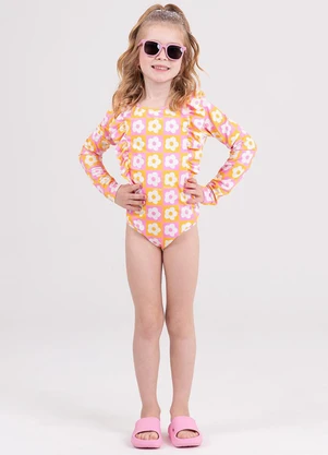 Vida Costeira - Maiô Manga Longa Uv 50+ Details Suplex Amarelo - VIDA COSTEIRA