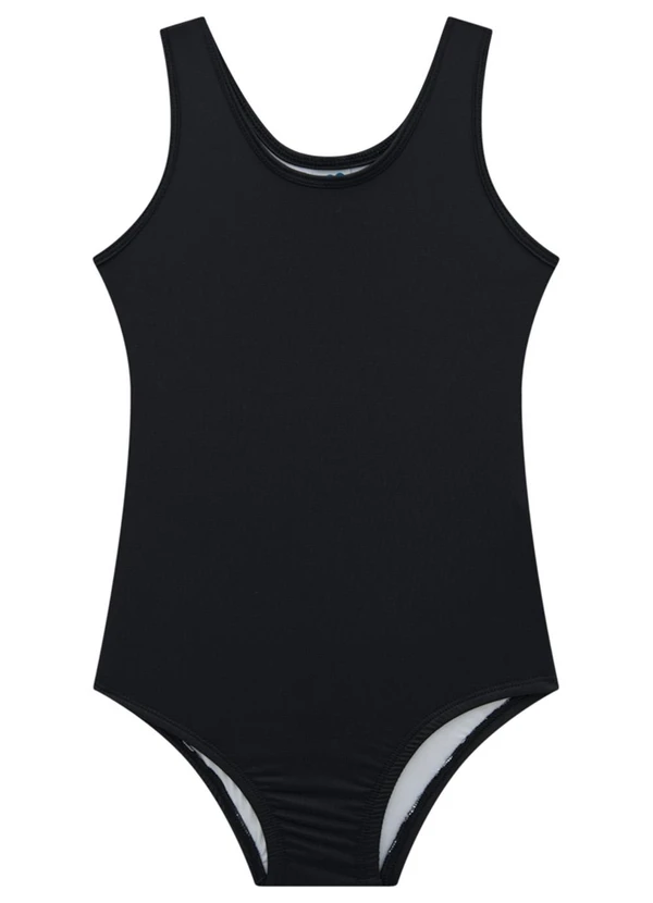 Marlan - Maiô Menina em Malha Beachwear Preto