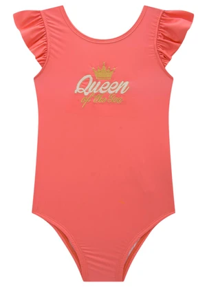 Marlan - Maiô Menina em Malha Beachwear Vermelho - MARLAN