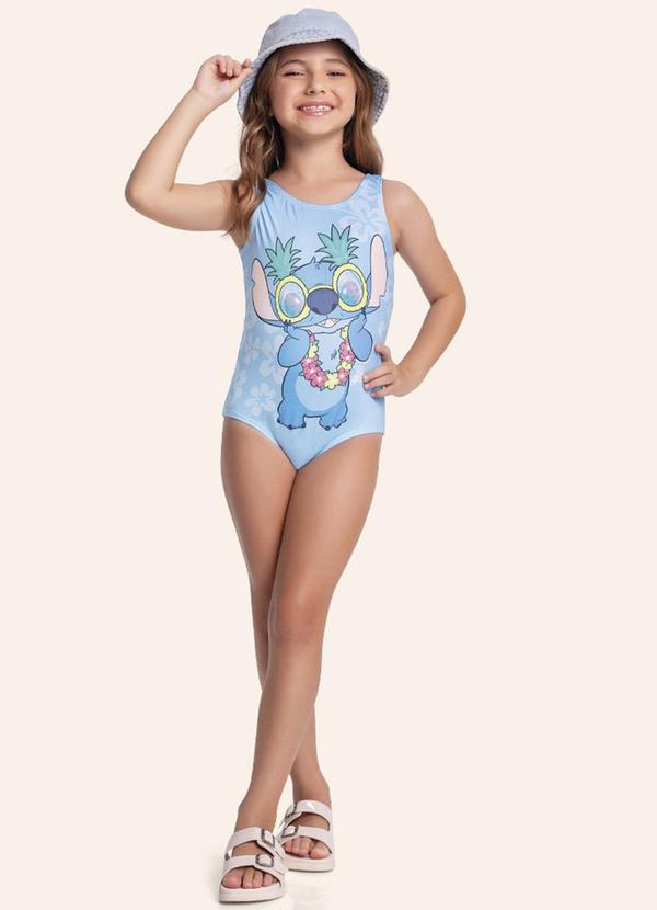 Fakini Kids - Maio Moda Praia Lilo & Stitch Azul