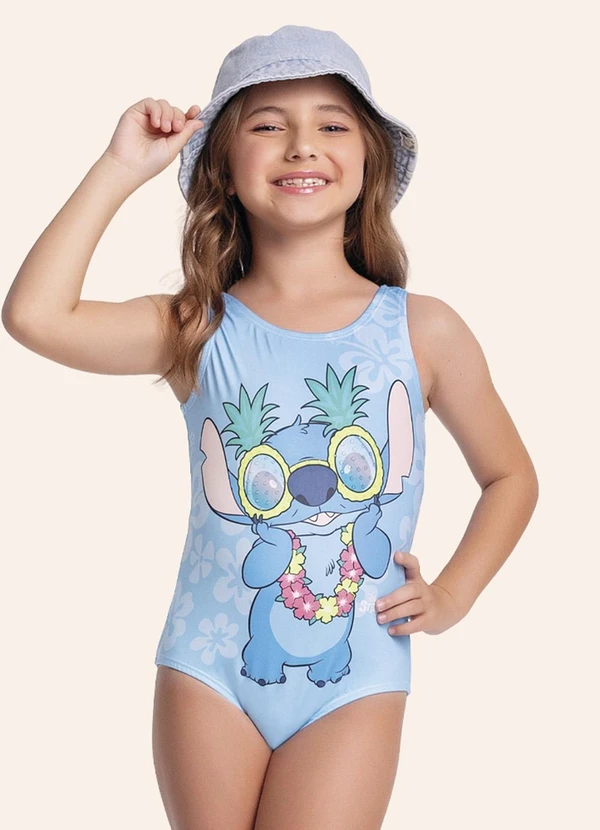 Fakini Kids - Maio Moda Praia Lilo & Stitch Azul 3