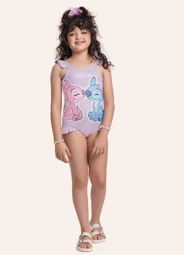 Fakini Kids - Maio Moda Praia Lilo & Stitch Roxo