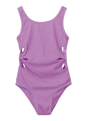 Malwee Kids - Maiô Neon com Recortes Uv50+ Rosa Malva - MALWEE KIDS