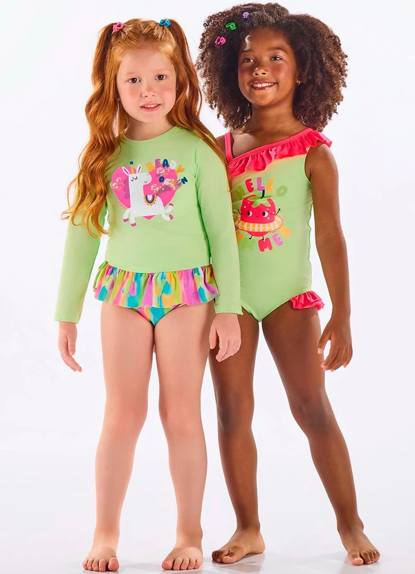 Up Baby - Maiô Poliéster Fps +50 Infantil Verde 2