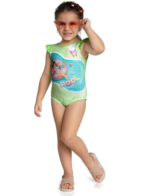 Marlan - Maiô Praia Menina Proteção Uv50+ Pool Verde