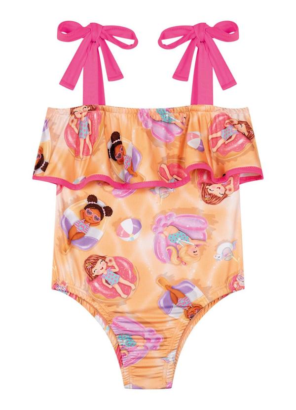 Marlan - Maiô Proteção Uv Splash de Alegria Laranja 2