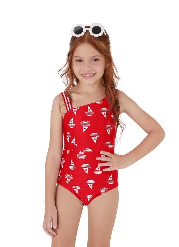 Malwee Kids - Maiô Veleiros Malha Uv Vermelho