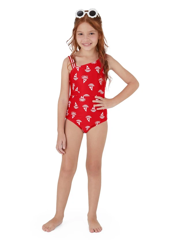 Malwee Kids - Maiô Veleiros Malha Uv Vermelho 2