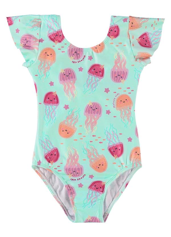 Malwee Kids - Maiô Verde Água Água-Viva Malha Uv50+ 3