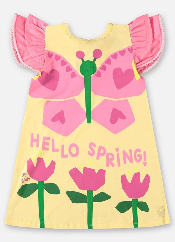 Up Baby - Saída de Praia Meia Malha Amarelo