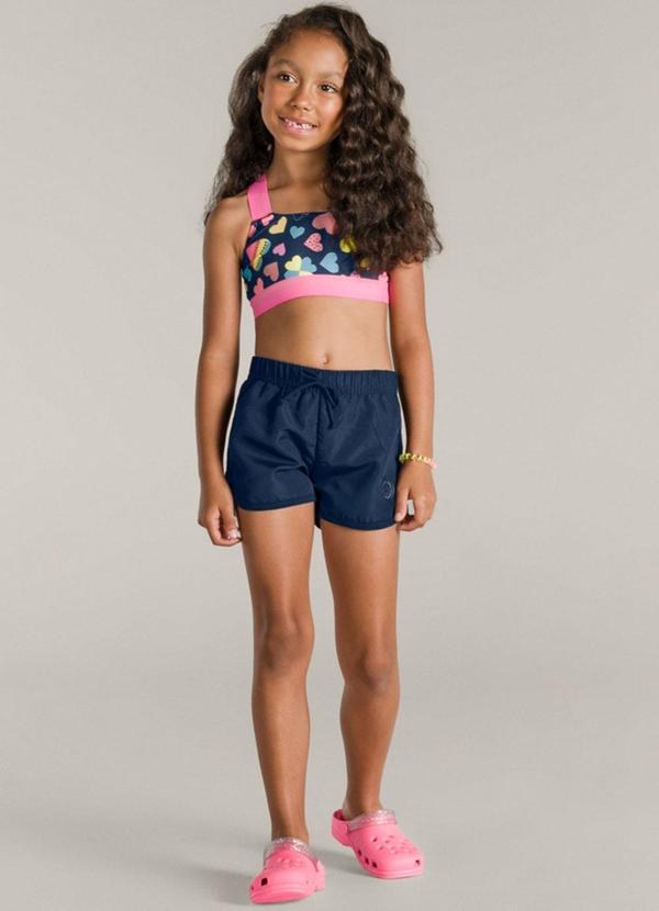 Brandili - Shorts em Microfibra Menina Azul 2