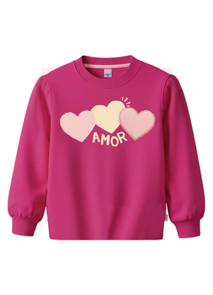 Malwee Kids - Blusão Amor com Aplique Rosa - MALWEE KIDS