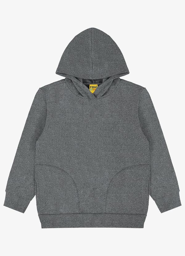 Rovi Kids - Blusão com Capuz e Bolso Cinza