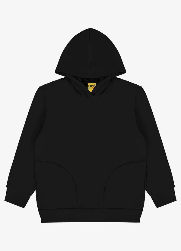 Rovi Kids - Blusão com Capuz e Bolso Preto