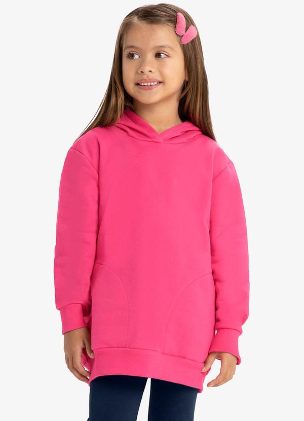 Rovi Kids - Blusão com Capuz e Bolso Rosa