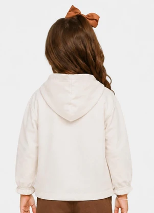 Select - Blusão com Capuz Infantil Feminino Bege - SELECT