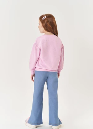 Abrange - Blusão com Glitter Infantil Menina Rosa - ABRANGE