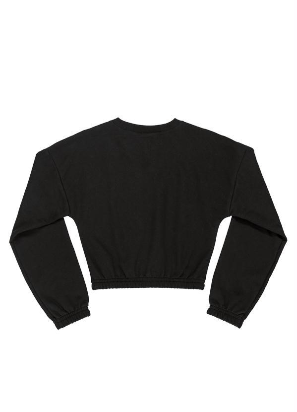 Gloss - Blusão Cropped Juvenil Menina Preto 4