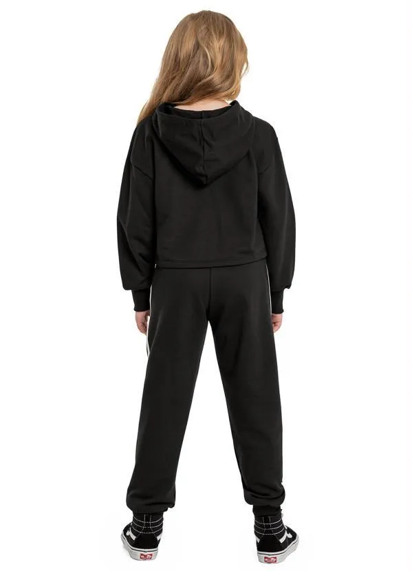 Gloss - Blusão Cropped Juvenil Menina Preto 4