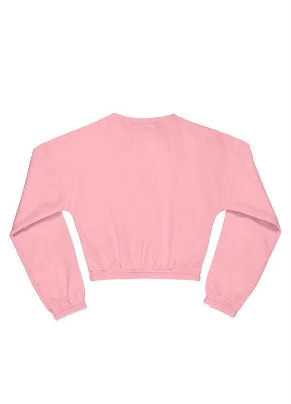 Gloss - Blusão Cropped Juvenil Menina Rosa 4