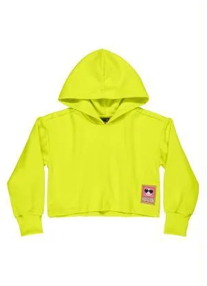 Gloss - Blusão Cropped Juvenil Menina Verde - GLOSS