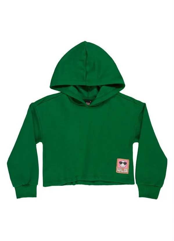 Gloss - Blusão Cropped Juvenil Menina Verde 3