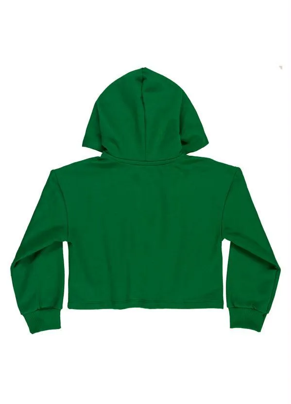 Gloss - Blusão Cropped Juvenil Menina Verde 4