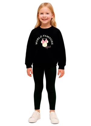 Malwee Kids - Blusão em Moletom Minnie Mouse® Preto - MALWEE KIDS