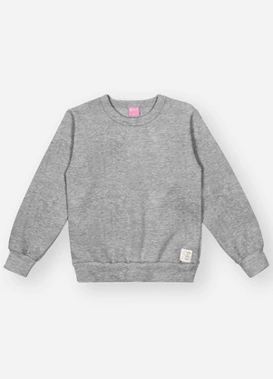 Abrange - Blusão Felpado Infantil Menina Cinza - ABRANGE