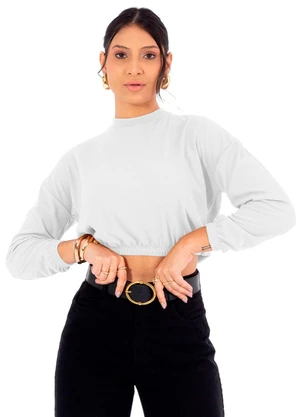 Cobertura - Blusão Feminina em Ribana Termal Bege - COBERTURA