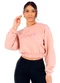 Cobertura - Blusão Feminina Moletom Feminino Rosa  - variação: Rosa