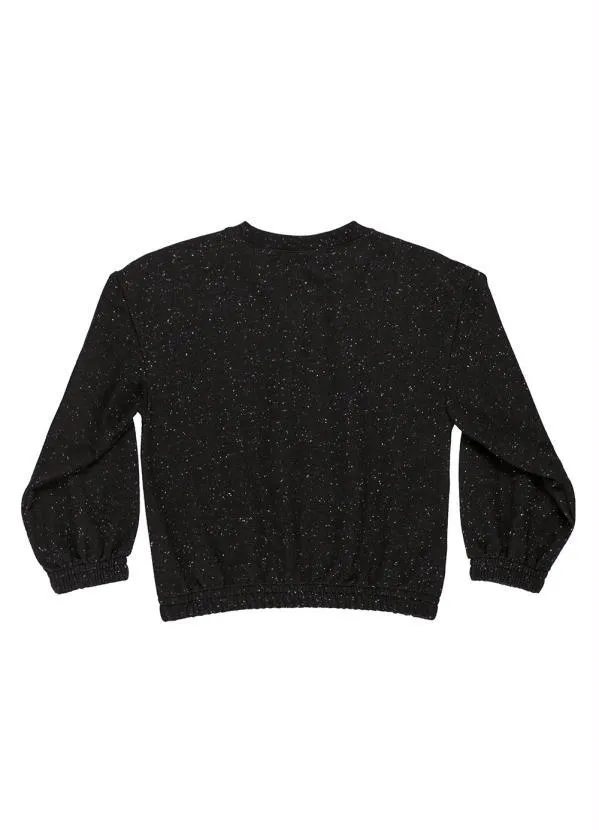 Gloss - Blusão Infantil em Moletom Botonê Preto 4